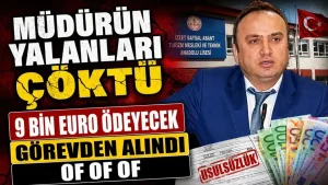 Bolu’da okul müdürünün yalanları çöktü! Usulsüzlükleri soruşturma raporunda ortaya çıktı! 9 bin euro ödeyecek!