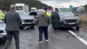 Bolu’da 10 Araç Birbirine Girdi: 6 Yaralı