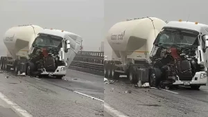 Bolu’da İki Tırın Çarpıştığı Kazada Ortalık Savaş Alanına Döndü! Böyle Şans Görülmedi…